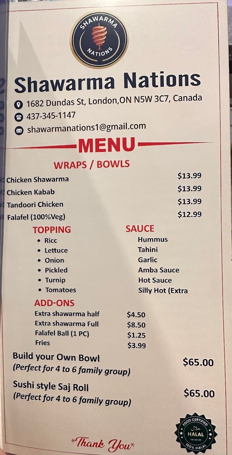 Nate's Shawarma & Grill in London