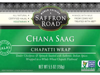 Chana Saag Chapatti Wrap
